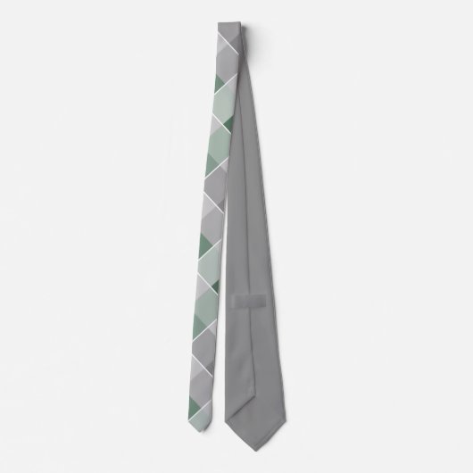 colorblocs plaid vert gris blanc cravate (Dos)