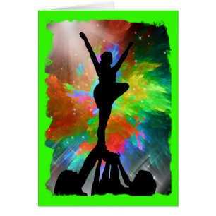 Colorburst Achtergrond met Cheerleraders
