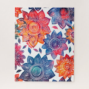 Colorburst Mandala Garden – Levendig Boho cadeau Legpuzzel