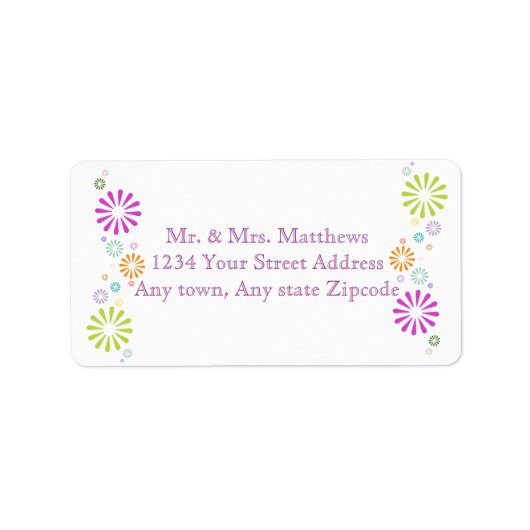 Colorbursts Etiket (Voorkant)