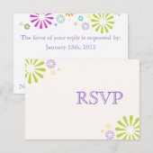 Colorbursts Wedding RSVP (Devant / Derrière)