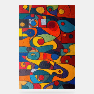 Colorcube 1 Cubisme coloré Symbole acrylique