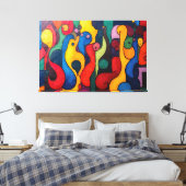Colorcube 2 Canevas Cubisme coloré Imprimer (Insitu(Chambre))