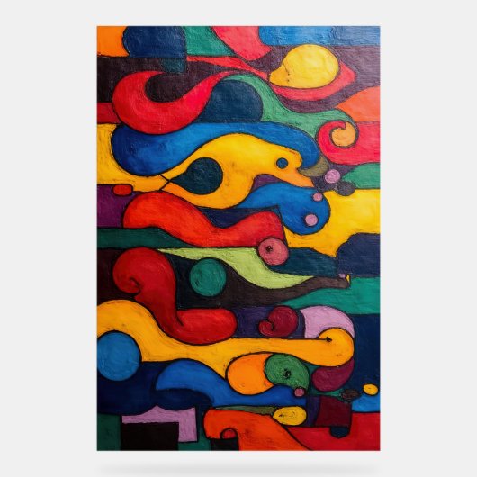 Colorcube 2 Cubisme coloré Symbole acrylique (Recto)