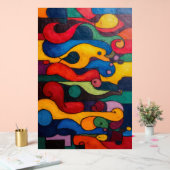 Colorcube 2 Kleurrijk Kubisme Acryl Teken Acryl Bord (Huwelijk)