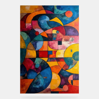 Colorcube 3 Cubisme coloré Symbole acrylique