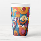 Colorcube 4 Cubisme coloré Latte Mug (Devant)
