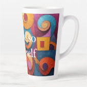 Colorcube 4 Cubisme coloré Latte Mug (Droite)