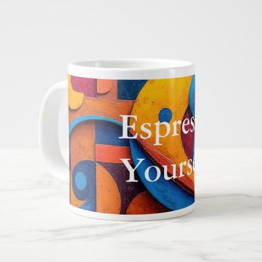 Colorcube 5 Cubisme coloré Spécialité Mug (Devant gauche)