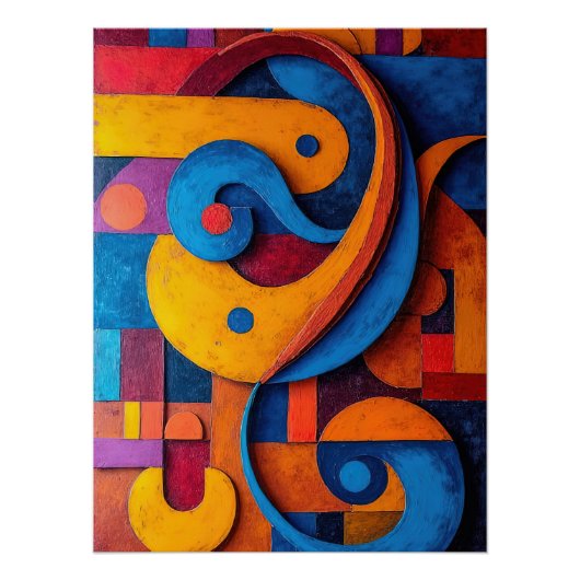 Colorcube 5 Poster de Cubisme coloré (Devant)