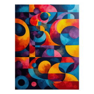 Colorcube 6 Kleurrijk kubisme Poster Perfect Poster
