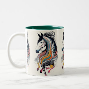 Coloré Abstrait Cheval Mug