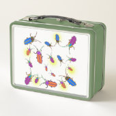 Coloré Abstrait Lightning Bugs Lunch Box (Dos)