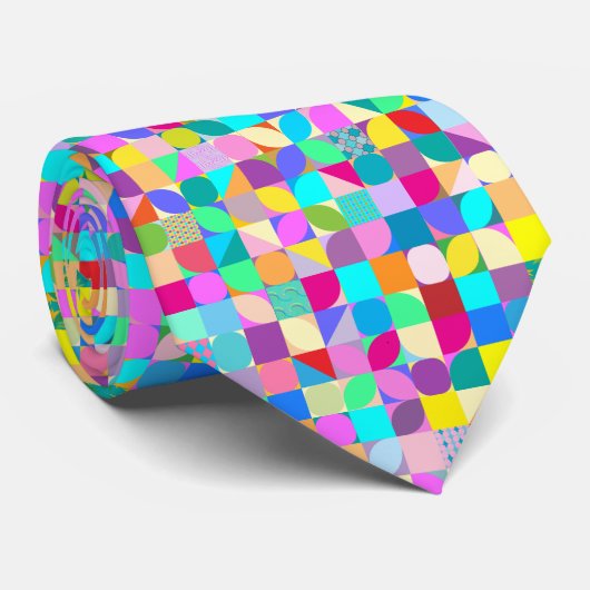 Coloré Abstrait moderne Motif Cravate d'art (Roulé)