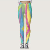Coloré Abstrait Pastel Blends Leggings (Devant)