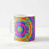 Coloré Abstrait Tie Dye Trippy Hippie Mug (Devant gauche)