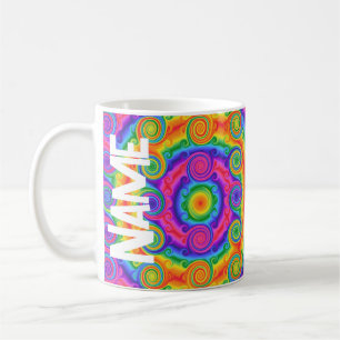 Coloré Abstrait Tie Dye Trippy Hippie Mug