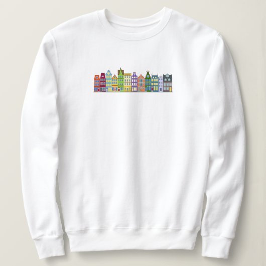 Coloré Amsterdam Row Maisons Chaleureux Sweatshirt (Design devant)
