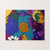 Coloré, Amusant, Art de Doodle Funky Puzzle (Horizontal)