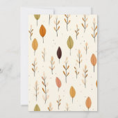 Coloré Automne Rustique Blanc Grange Faire-part de (Dos)