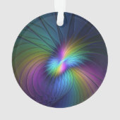 Coloré Avec Bleu Moderne Art Fractal Abstrait (dos)