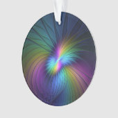 Coloré Avec Bleu Moderne Art Fractal Abstrait (devant)