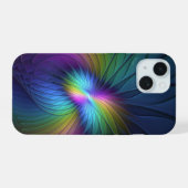 Coloré Avec Bleu Moderne Art Fractal Abstrait (Verso Horizontal)