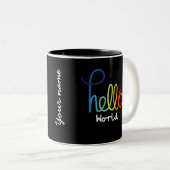 Coloré Bonjour Mug (Devant droit)