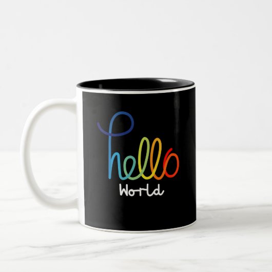 Coloré Bonjour Mug (Gauche)