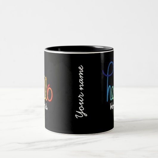 Coloré Bonjour Mug (Centre)