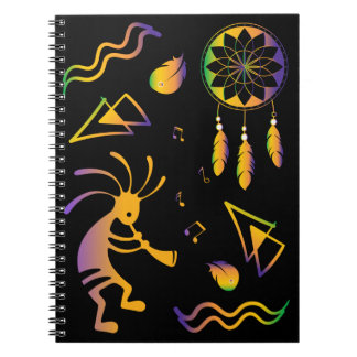 Coloré Carnet amérindien Kokopelli