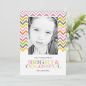 Coloré Chevron Cartes photos de vacances (Debout devant)