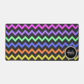 Coloré Chevron Vibrant rétro Cool Monogramme (Recto)