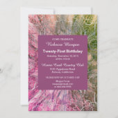 Coloré Chic Glitzy Invitation Anniversaire (Devant)