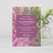 Coloré Chic Glitzy Invitation Anniversaire (Debout devant)