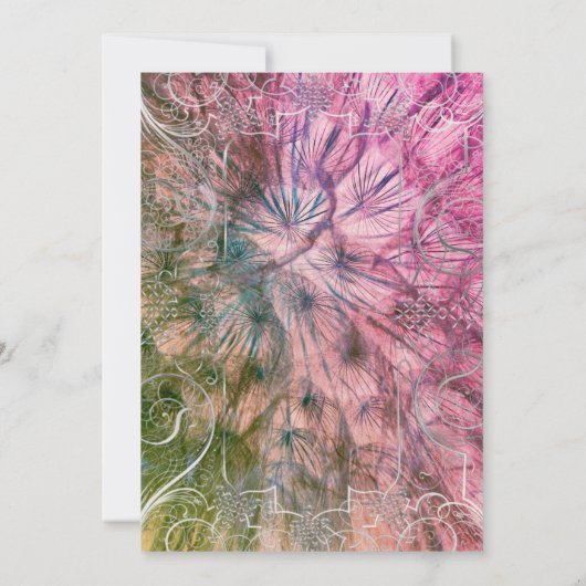 Coloré Chic Glitzy Invitation Anniversaire (Dos)