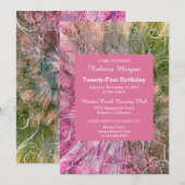 Coloré Chic Glitzy Invitation Anniversaire (Devant / Derrière)