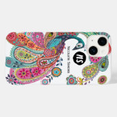 Coloré clair Peacock Floral | COQUE IPHONE (Verso (horizontal))