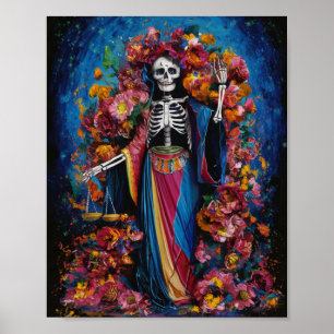 Coloré Cloak Père Noël Poster