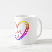 COLORÉ COEUR TEXTE MUG (Devant droit)