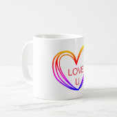 COLORÉ COEUR TEXTE MUG (Devant gauche)