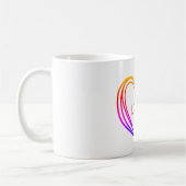 COLORÉ COEUR TEXTE MUG (Gauche)