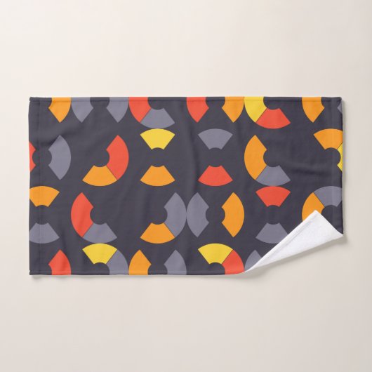 Coloré, cool, tendance, moderne, art circulaire ur (Serviette à main)