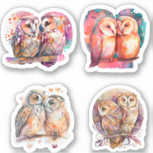 COLORÉ COULEUR D'EAU SQUETCH AIMER OWL STICKERS