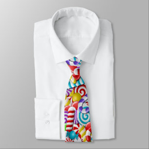 Colore Cravate En Forme De Canne De Bonbon