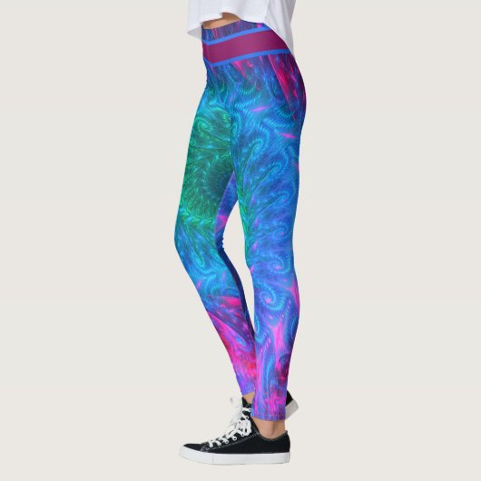 Coloré Cravate-Teinture Impression Leggings (Gauche)
