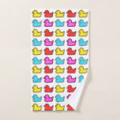 Coloré Dotty Duck Motif Blanc (Serviette à main)