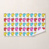 Coloré Dotty Duck Motif Blanc (Serviette à main)