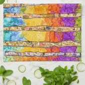 Coloré en Aspen Trees Cuisine Serviette (Plié)