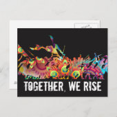 Coloré Ensemble Nous Montons Carte Postale (Devant / Derrière)